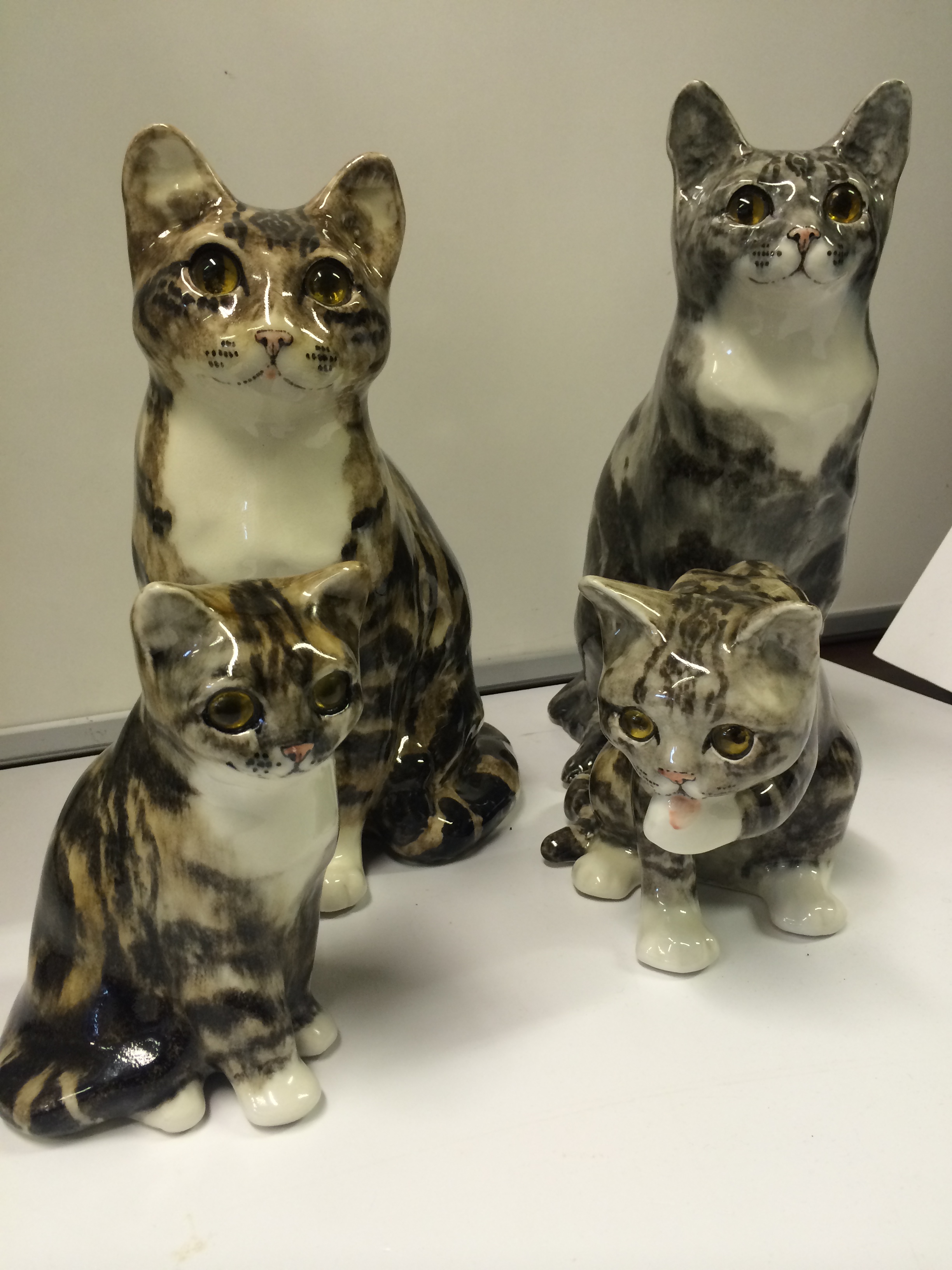 Four China Cats by Jenny Winstanley Sizes 2,3,6 & 7