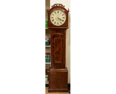 Charles Mayfield Dublin, Ireland 8 day Longcase clock. A lovely Irish longcase clock. With13" round white dial with " CHs MAY