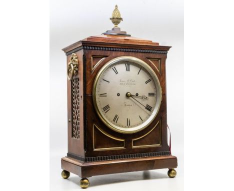 James McCabe Regal Exchange London fusée bracket clock with two-train chain-driven fusée movement, anchor escapement striking