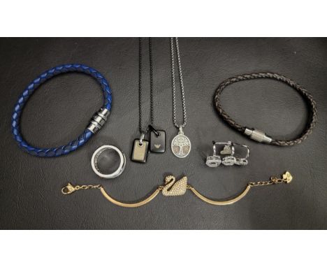 SELECTION OF FASHION JEWELLERYcomprising a Diesel ring, an Emporio Armani ring, a Thomas Sabo Tree of Love necklace, two Ted 