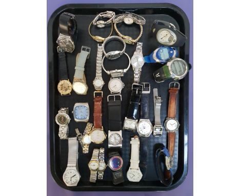 SELECTION OF LADIES AND GENTLEMEN'S WRISTWATCHESincluding six Swatch watches, Calvin Klein, Diesel, Timex, Accurist, Sekonda,