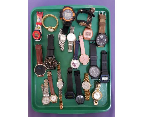 SELECTION OF LADIES AND GENTLEMEN'S WRISTWATCHESincluding Casio, Emporio Armani, Citizen, Sekonda, Daniel Klein, Lorus, Radle