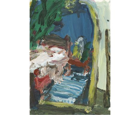 
	
		Diana Savostaite
		In the Bedroom, 2021
		Acrylic on Paper
		Signed verso
		15 x 10cm (5¾ x 3¾ in.)
		
		Diana Savostait