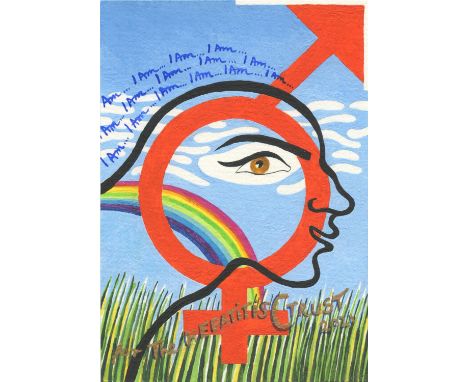 
	
		Caroline Coon
		I am... for The Hepatitis C Trust 2021, 2021
		Watercolour and Acrylic on Paper
		Signed verso 
		15 x 1