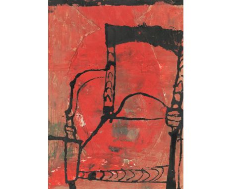 
	
		Florence Hutchings
		Dining Room Chair III, 2021
		Oil Paint, Ink, Oil Pastel and Collage on Paper
		Signed verso
		15 x