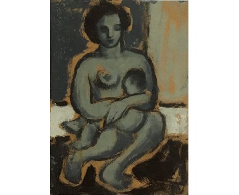 
	
		Marjorie Bloch
		Mother and Child, 2020/2021
		Oil/Wax on Paper
		Signed verso
		15 x 10cm (5¾ x 3¾ in.)Marjorie Bloch w