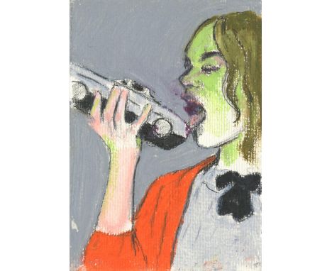 
	
		Mercedes Helnwein
		Shelia, 2021
		Oil Pastel on Paper
		Signed verso
		15 x 10cm (5¾ x 3¾ in.)
		
		Mercedes Helnwein i