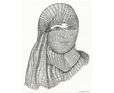 
	
		IIrene Lees
		'I'm Nobody, Who Are You?' From the poem by Emily Dickinson, 2021
		Continuous Line Drawing In Black Pen o
