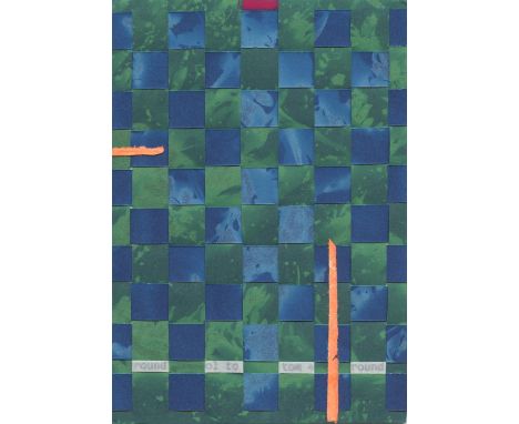 Karin Bruckner Earthbound, 2020 Cyanotype Weaving and Mixed Media Signed verso 15 x 10cm (5¾ x 3¾ in.)
My work is process dri