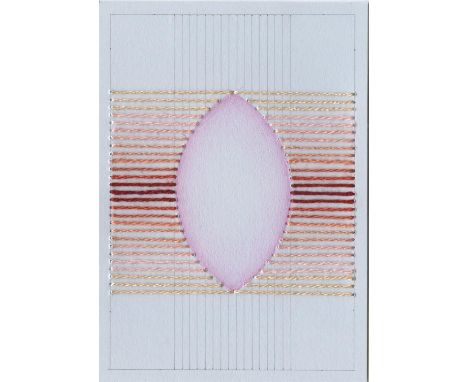 
	
		Cecilia Charlton
		Shape Play (Vesica Piscis), 2021
		Silk Thread, Pencil and Coloured Pencil on Paper
		Signed verso
		