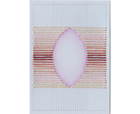 
	
		Cecilia Charlton
		Shape Play (Vesica Piscis), 2021
		Silk Thread, Pencil and Coloured Pencil on Paper
		Signed verso
		