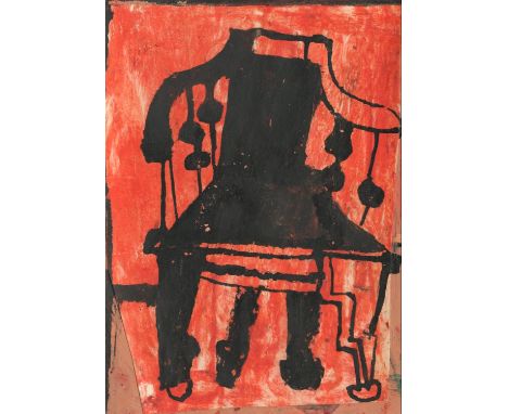 
	
		Florence Hutchings
		Dining Room Chair I, 2021
		Oil Paint, Ink, Oil Pastel and Collage on Paper
		Signed verso
		15 x 1