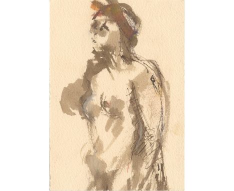 
	
		Marion Archer
		Nude with Orange Headband, 2021
		Ink and Pastel Pencil on Paper
		Signed verso
		15 x 10cm (5¾ x 3¾ in.