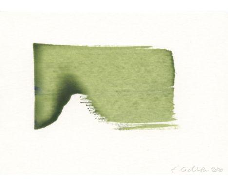 
	
		Emma Godebska
		Green, 2020
		Acrylic on Paper
		Signed recto, further signed verso
		10 x 15cm (3¾ x 5¾ in.)
		
		I wor