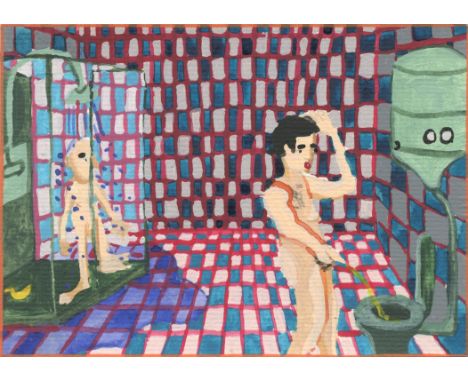 
	
		Leonie Schneider
		Siblings in the Bathroom, 2021
		Aquarelle and Acrylic on Paper
		Signed verso
		10 x 15cm (3¾ x 5¾ i