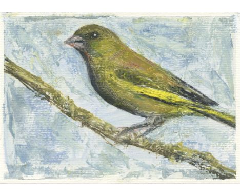 
	
		Ruth Addinall
		Greenfinch, 2020
		Oil on Paper
		Signed verso
		10 x 15cm (3¾ x 5¾ in.)
		
		&nbsp;
		Ruth Addinall is 