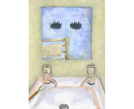 
	
		Tinsel Edwards
		Bathroom Self Portrait with Toothbrush, 2021
		Oil Paint on Paper
		Signed verso
		15 x 10cm (5¾ x 3¾ i