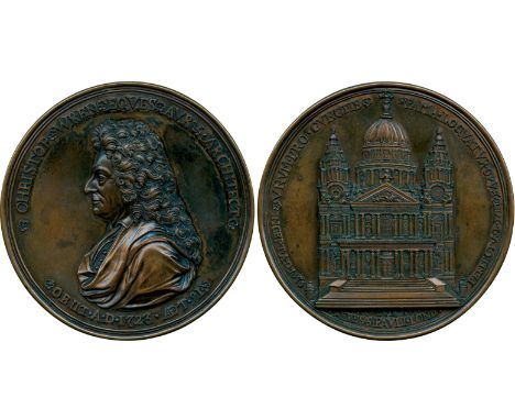 COMMEMORATIVE MEDALS, British Historical Medals, Sir Christopher Wren (1632-1723), architect, scientist and mathematician, ca