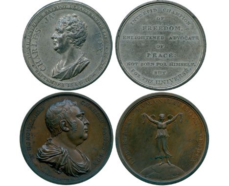 COMMEMORATIVE MEDALS, British Historical Medals, Charles James Fox, Death 1806, Bronze Medal, by T Webb, draped bust right, r