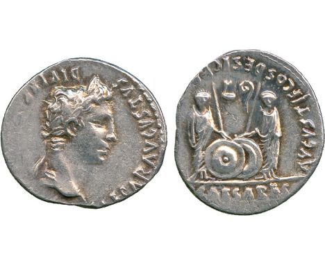 ANCIENT COINS, Roman, Augustus (27 BC - AD 14), Silver Denarius, mint of Lugdunum, struck 2 BC to AD 4, [CA]ESAR AVGVSTVS DIV