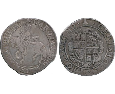 BRITISH COINS, Charles I, Silver Halfcrown, Tower mint under Charles I, group III, type 3a1, king on horseback left with upri