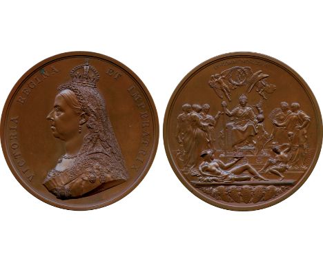 COMMEMORATIVE MEDALS, British Historical Medals, Victoria, Golden Jubilee, 1887, Official Bronze Medal, by Sir J E Boehm and 