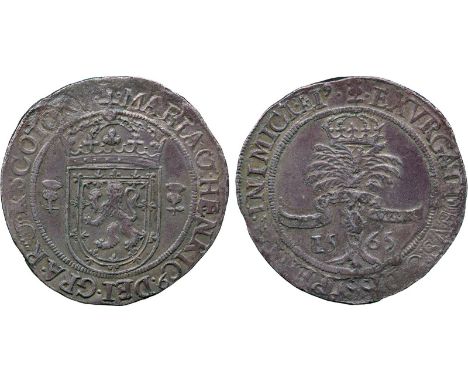 BRITISH COINS, Scotland, Mary Queen of Scots, with Henry Darnley, Silver Two Thirds Ryal, 1565, crowned Scottish arms, thistl