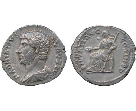 ANCIENT COINS, Roman, Hadrian (AD 117-138), Silver Denarius, struck AD 130-131, HADRIANVS AVGVSTVS, bare-headed and draped bu