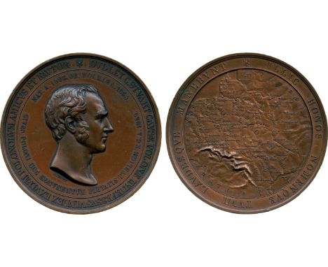 COMMEMORATIVE MEDALS, British Historical Medals, Poland / Great Britain, Lord Dudley Stuart, Bronze Memorial Medal, 1859, by 