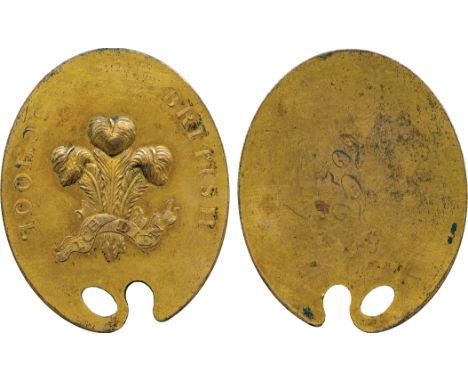 COMMEMORATIVE MEDALS, British Historical Medals, British School, Gilt-bronze Palette-shaped Medal or Ticket, c.1802, Prince o