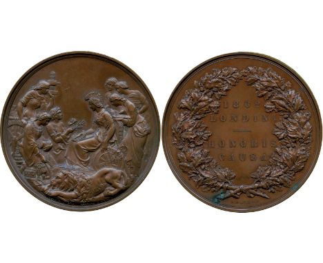 COMMEMORATIVE MEDALS, British Historical Medals, Victoria, International Exhibition 1862, Bronze Prize Medal, by L C Wyon aft