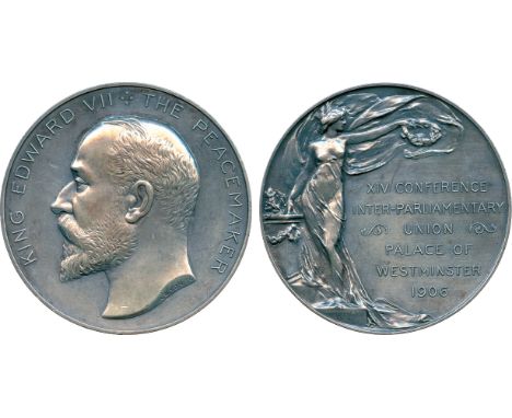 COMMEMORATIVE MEDALS, British Historical Medals, Edward VII, The Inter-Parliamentary Union, Palace of Westminster, Silvered-b