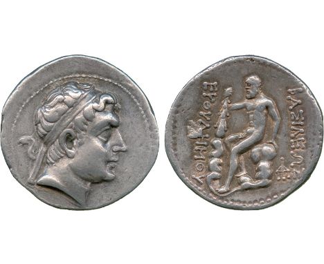 ANCIENT COINS, Greek, Kingdom of Baktria, Euthydemos I (c.230-200 BC), Silver Tetradrachm, diademed head of King facing right