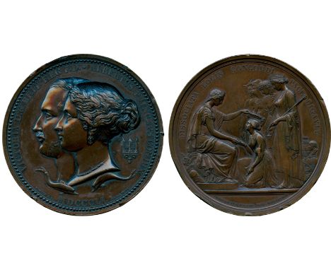 COMMEMORATIVE MEDALS, British Historical Medals, The Great Exhibition Crystal Palace 1851, Official Bronze Prize Medal, by W 