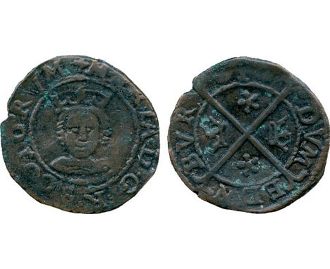 BRITISH COINS, Scotland, Mary Queen of Scots, Portrait Penny, issue of 11/12th alloy, type I, undated (c.1547), crowned bust 