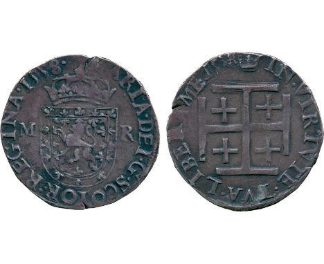 BRITISH COINS, Scotland, Mary Queen of Scots, Silver Testoon of Five Shillings, 1558, type IIIb, crowned Scottish arms with m