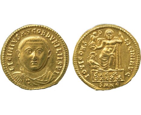 ANCIENT COINS, Roman, Licinius I (AD 308-324), Gold Aureus, mint of Nicomedia, struck AD 321-322, LICINIVS AVG OB D V FILII S