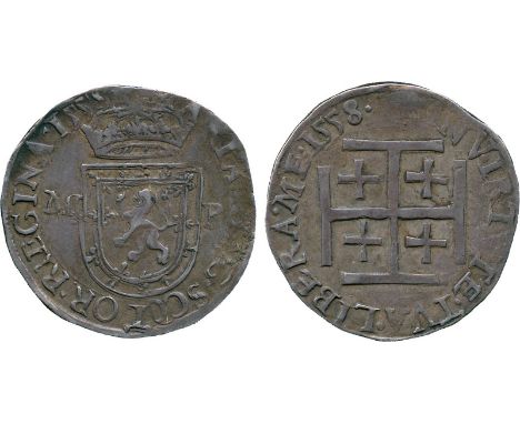 BRITISH COINS, Scotland, Mary Queen of Scots, Silver Testoon of Five Shillings, 1558, type IIIb, crowned Scottish arms, crown
