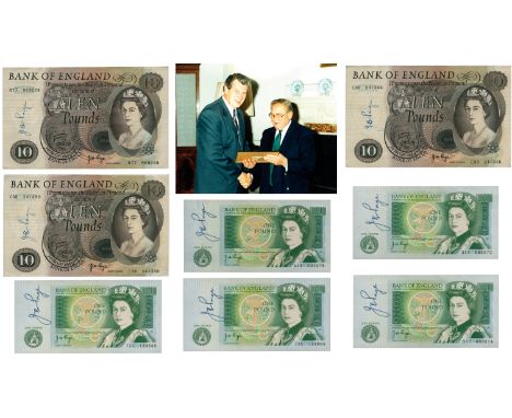 BANKNOTES, Great Britain, Bank of England, John Brangwyn Page (1970-1980, 25th Chief Cashier), a fascinating group of banknot