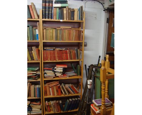 Six shelves of books including Shakespeare, Dickens, Pepys together with some poetry books. 