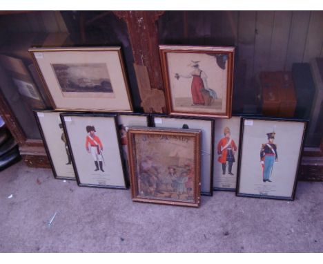 Six Wilkinson Sword army prints together with three other prints (9). 