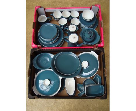 A Poole pottery part tea, coffee and dinner service in two colours (2 boxes).