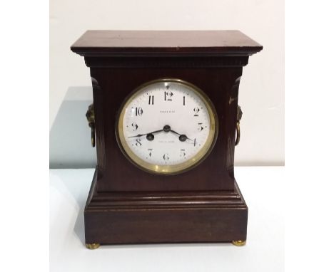 Edw Mahogany Mantle Clock by Maple & Co