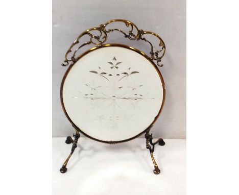 Vict Mirrored Brass Firescreen