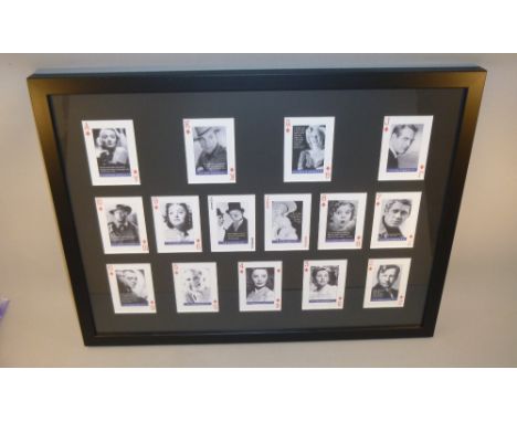 A PACK OF HOLLYWOOD'S FILM STAR PLAYING CARDS, EACH SUIT MOUNTED AND SET IN MATT BLACK FRAMES (36 cmx 50 cm) [4]