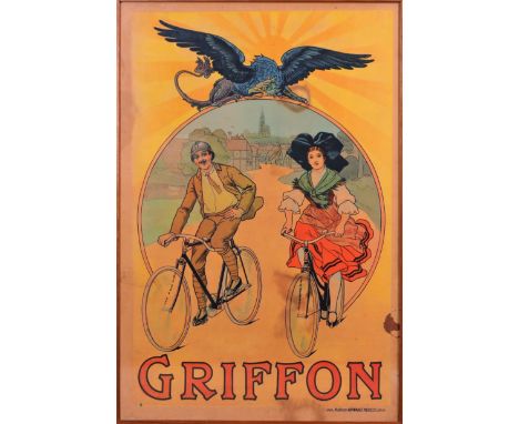 Griffon Bicycle Poster, unknown artistFrance, circa 1902Published by Arnault Neuilly Si SeineColour lithograph, framed behind