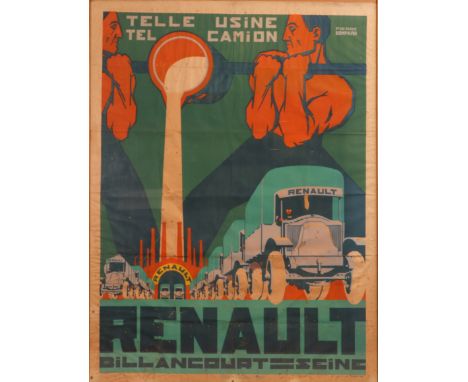 Pierre Bompard (1890-1962)France, circa 1910Telle usine tel camion, Such factory such truckColour lithograph, Framed behind g