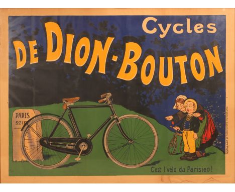 Eugène Ogé (1861-1936), CYCLES DE DION-BOUTONFrance, circa 1905Colour lithograph, Framed behind glassPrinted by de Dion-Bouto
