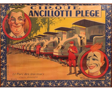 Henri Florit, 19th/20th centuryFrance, circa 1910Colour lithograph, Framed behind glassCirque Ancillotti Plege, le parc des t