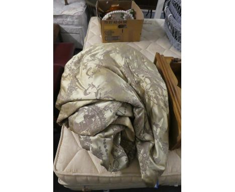 A Pair of Satin Lined Curtains 